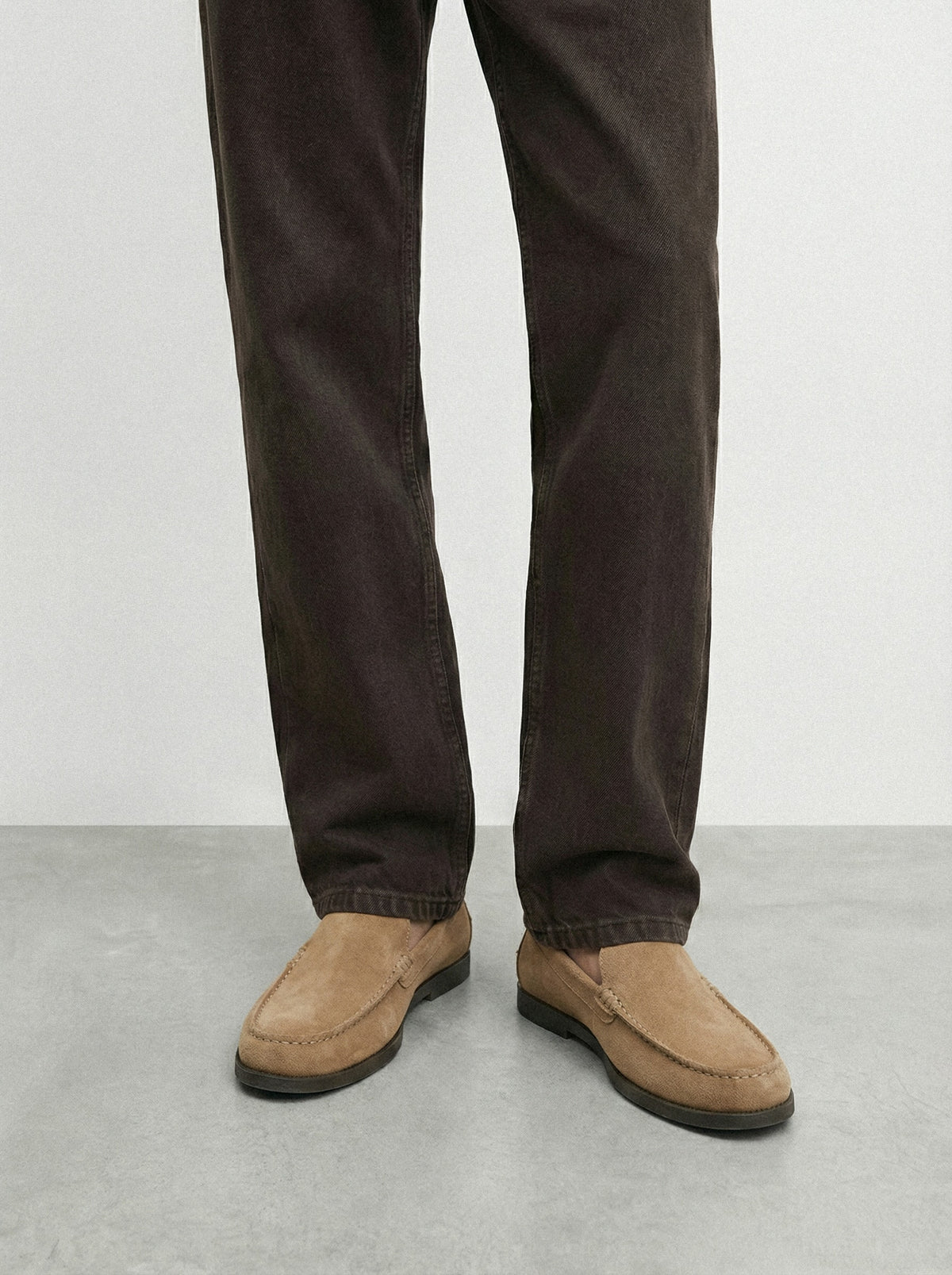 Suede Driving Loafers-3