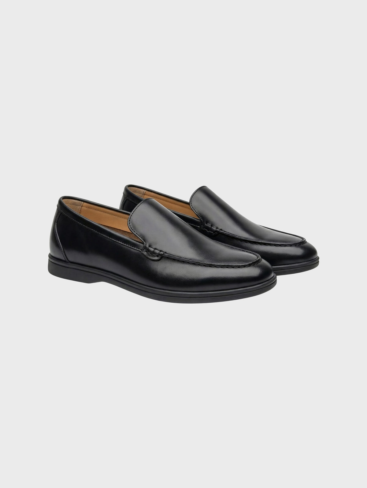 Polished Leather Loafers-3
