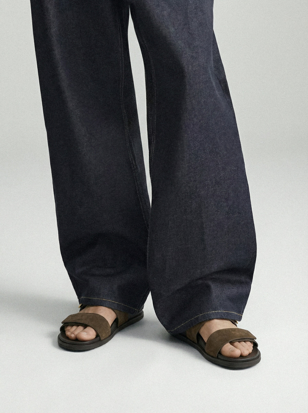Suede Strap Sandals-3