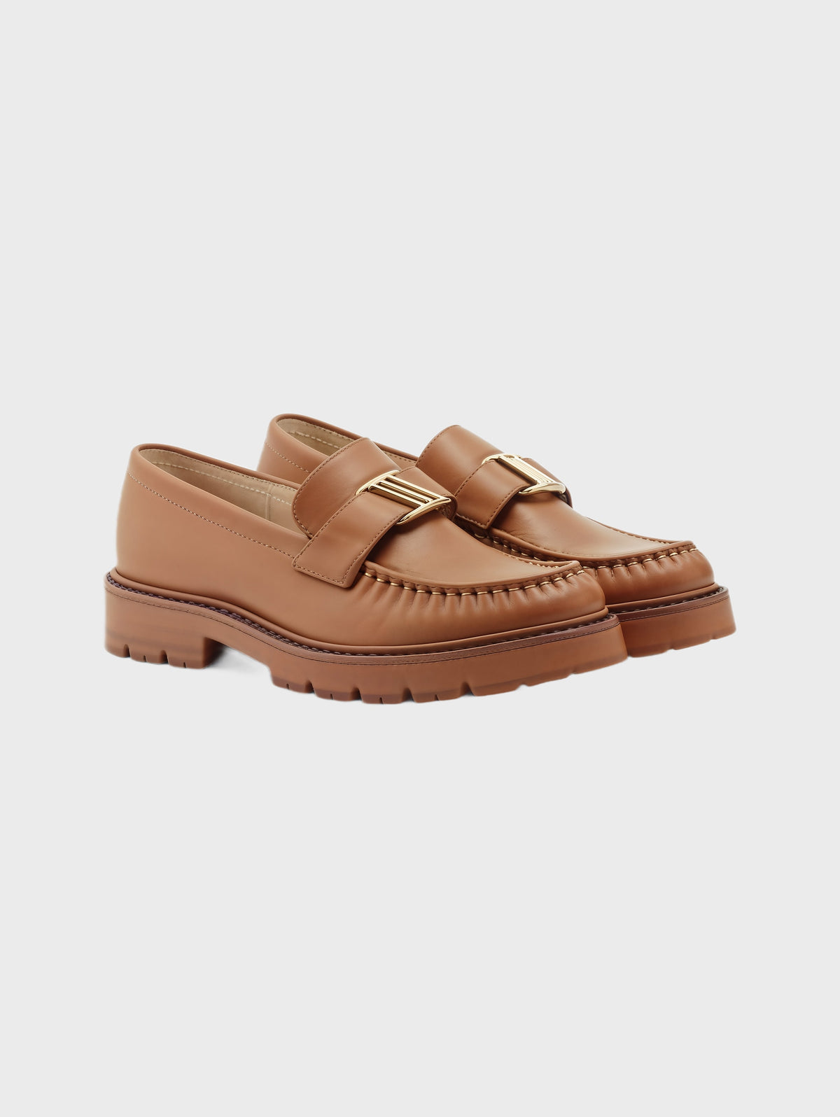 Chunky Sole Loafers-4