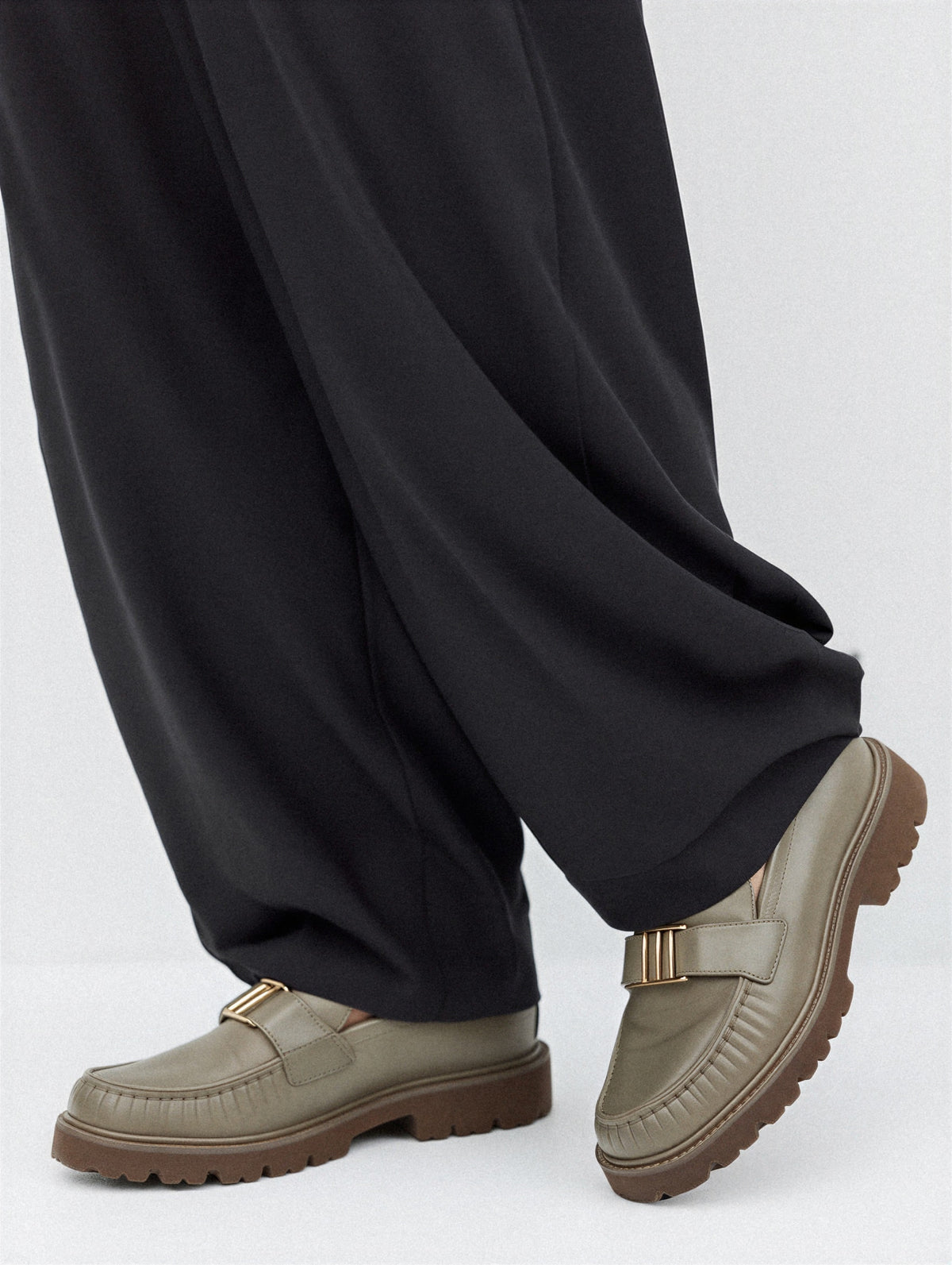 Chunky Sole Loafers-7