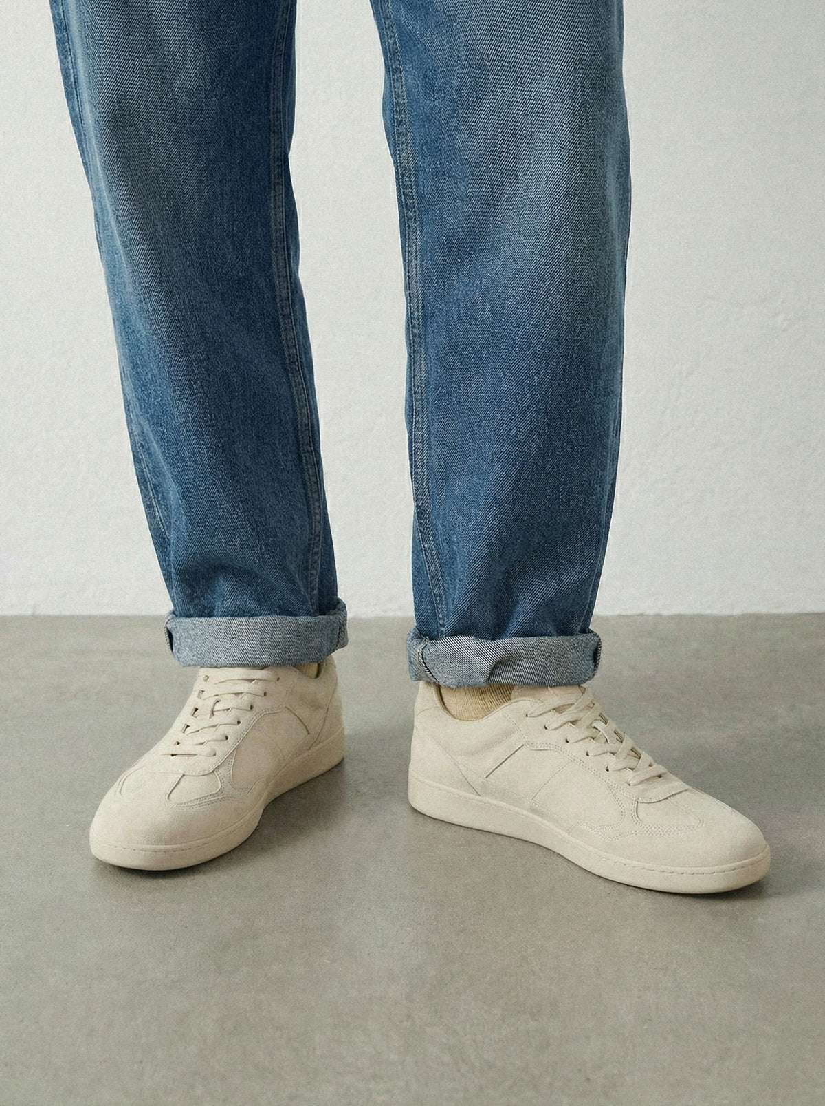 Suede Lace-Up Sneakers-3